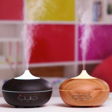 Qedertek 300ml Aroma Essential Oil Diffuser with Microwave Induction Ultrasonic Humidifier,Air Purifier,7 Colors Changing-(Wooden Color)   